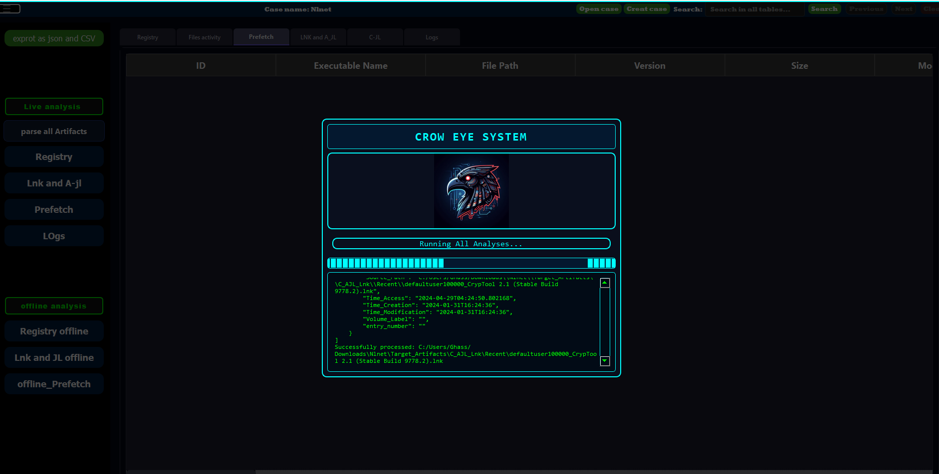 Parse All Artifacts Button